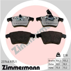 ZIMMERMANN 23746.975.1 Klocki hamulcowe Przód dla