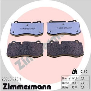 ZIMMERMANN 23960.975.1 Klocki hamulcowe Przód dla