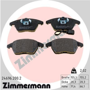 ZIMMERMANN 24696.200.2 Bremsbeläge Vorne für