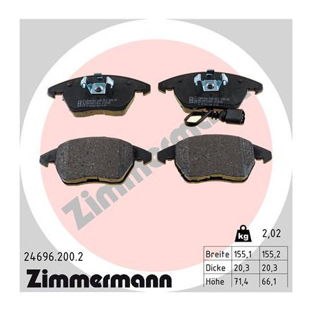ZIMMERMANN 24696.200.2 Klocki hamulcowe Przód dla