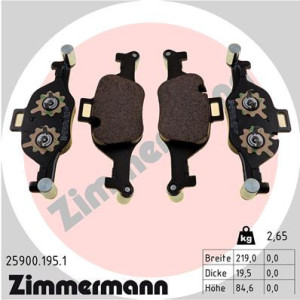 ZIMMERMANN 25900.195.1 Brake Pads Set Front for