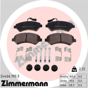 ZIMMERMANN 24466.190.3 Klocki hamulcowe Przód dla