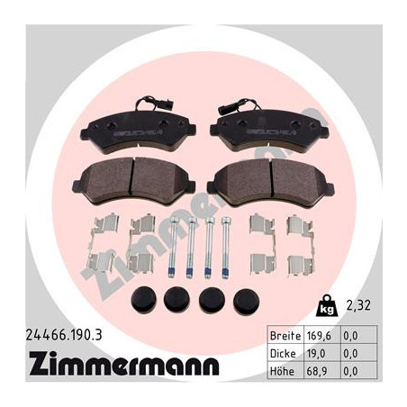 ZIMMERMANN 24466.190.3 Bremsbeläge Vorne für