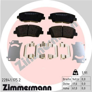 ZIMMERMANN 22841.175.2 Brzdové platničky Predné pre