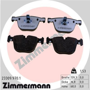 ZIMMERMANN 23309.970.1 Pastillas de freno Trasero para