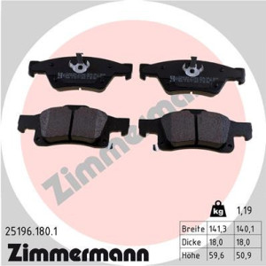 ZIMMERMANN 25196.180.1 Pastiglie freno Posteriore per