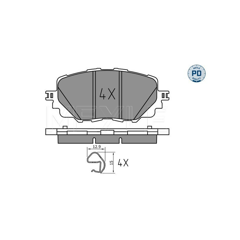 MEYLE 025 222 7115/PD Plaquettes de frein avant pour MX-5 124