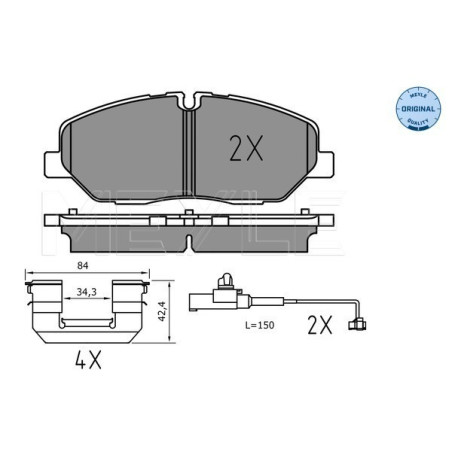 MEYLE 025 224 2020/PD Brzdové destičky přední pro Hyundai H350