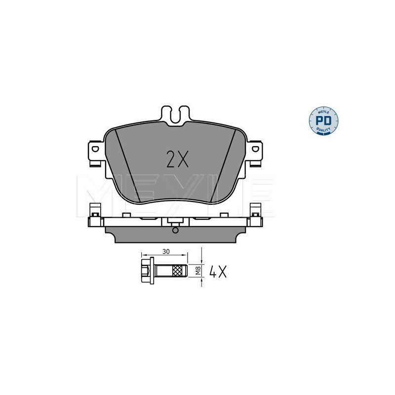 MEYLE 025 224 3716/PD Plaquettes de frein arrière pour Mercedes E CLS