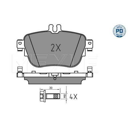 MEYLE 025 224 3716/PD Pastiglie freno posteriore per Mercedes E CLS