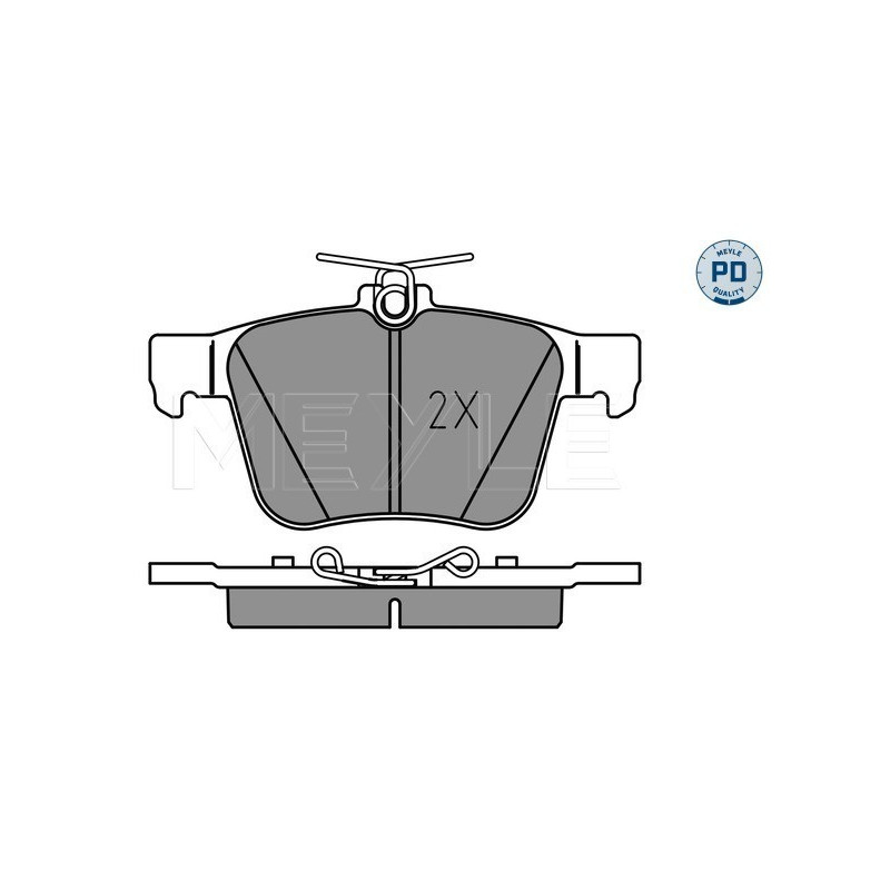 MEYLE 025 250 0916/PD Klocki hamulcowe tył dla A3 Passat Golf Superb Tiguan Arteon Q3 Leon TT Kodiaq