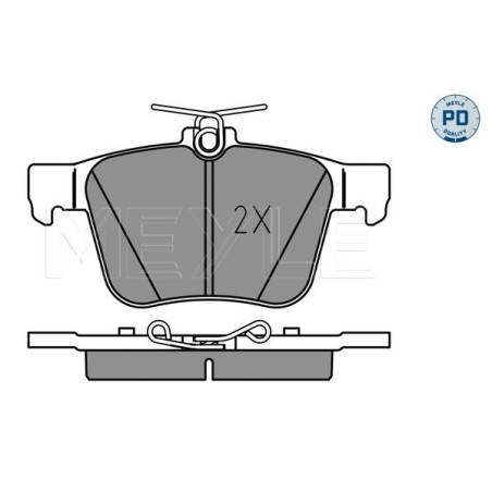 MEYLE 025 250 0916/PD Klocki hamulcowe tył dla A3 Passat Golf Superb Tiguan Arteon Q3 Leon TT Kodiaq