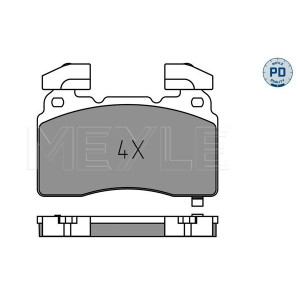 MEYLE 025 259 1516/PD Pastiglie freno anteriore per Insignia