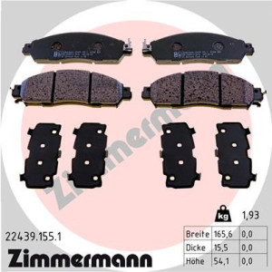 ZIMMERMANN 22439.155.1 Pastiglie freno Anteriore per