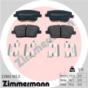 ZIMMERMANN 22865.165.2 Pastillas de freno Trasero para
