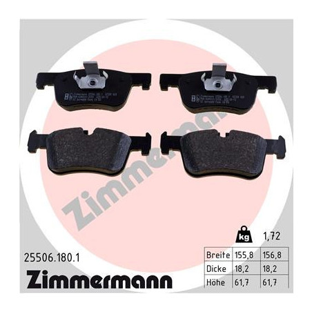 ZIMMERMANN 25506.180.1 Klocki hamulcowe