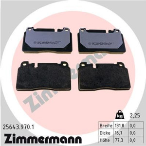 ZIMMERMANN 25643.970.1 Brzdové platničky Predné pre