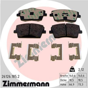 ZIMMERMANN 26126.185.2 Pastiglie freno Anteriore per