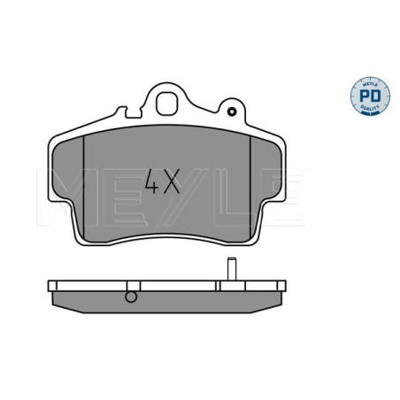 MEYLE 025 219 3715/PD Brzdové platničky predné pre Porsche Boxster