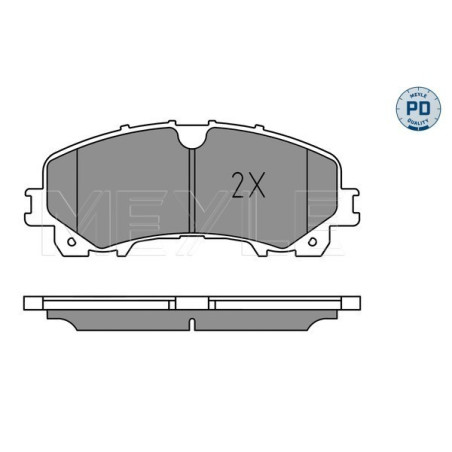 MEYLE 025 221 1716/PD Pastiglie freno anteriore per X-Trail Q50 Koleos Q60