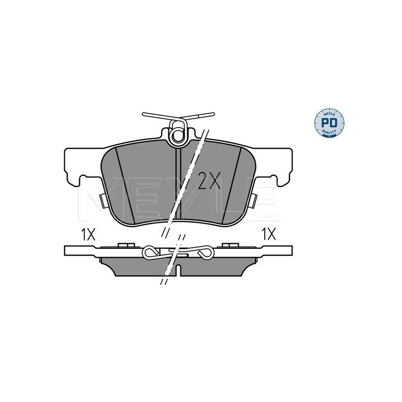 MEYLE 025 222 3116/PD Brzdové destičky zadní pro Mondeo Kuga Galaxy S-Max Edge