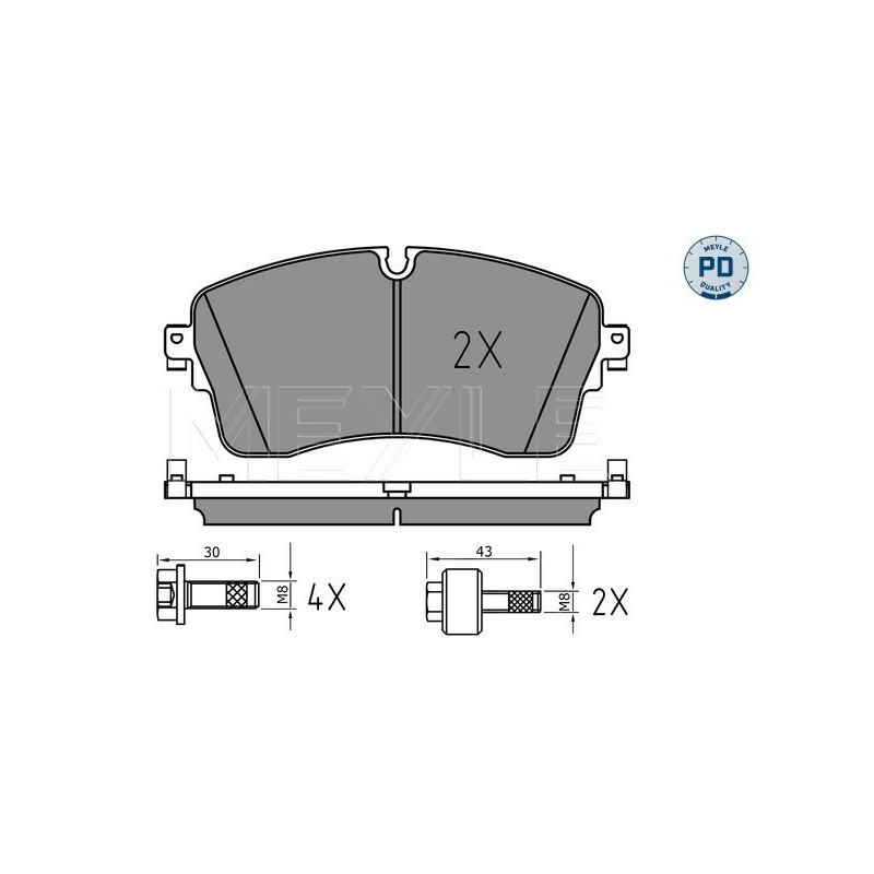 MEYLE 025 224 8517/PD Pastillas de freno delantero para Discovery E-Pace