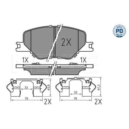 MEYLE 025 228 3819/PD Bremsbeläge Vorne für Insignia