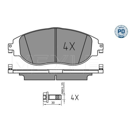 MEYLE 025 247 3821/PD Klocki hamulcowe przód dla Passat Tiguan Q3 Arteon A3