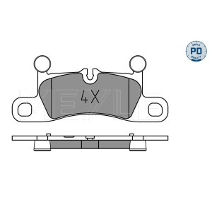 MEYLE 025 251 4316/PD Brzdové platničky zadné pre Porsche Cayenne