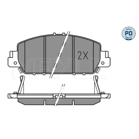 MEYLE 025 257 9216/PD Plaquettes de frein avant pour Honda HR-V Accord