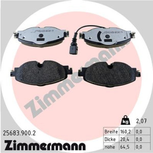 ZIMMERMANN 25683.900.2 Brzdové platničky Predné pre