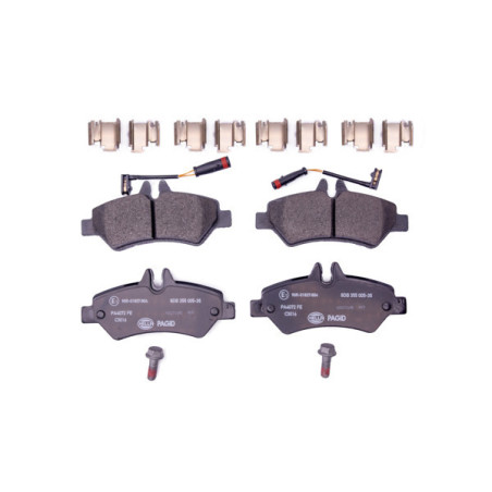 HELLA 8DB 355 005-351 Brzdové platničky Zadné pre