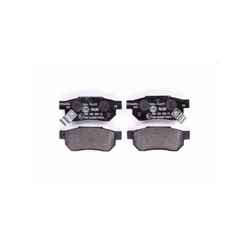HELLA 8DB 355 005-731 Pastillas de freno Trasero para