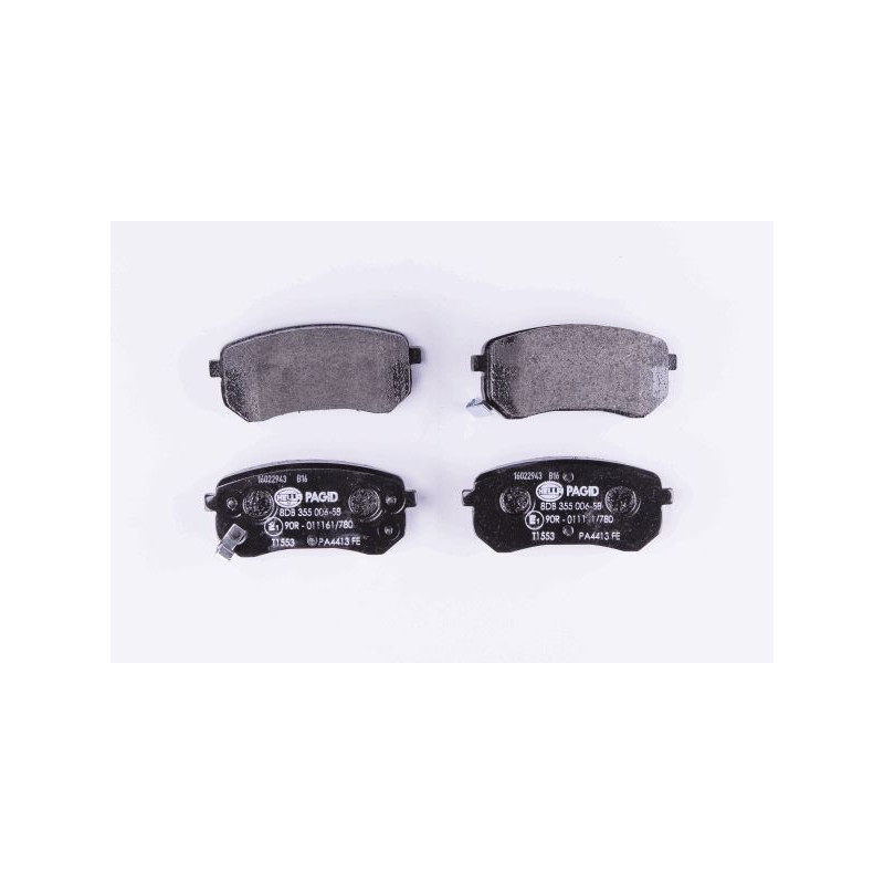 HELLA 8DB 355 006-581 Klocki hamulcowe Tył dla