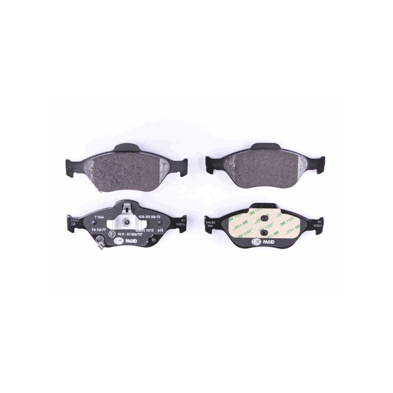 HELLA 8DB 355 006-721 Brzdové platničky Predné pre