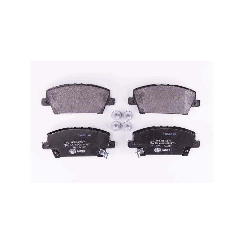 HELLA 8DB 355 006-911 Brake Pads Set Front for