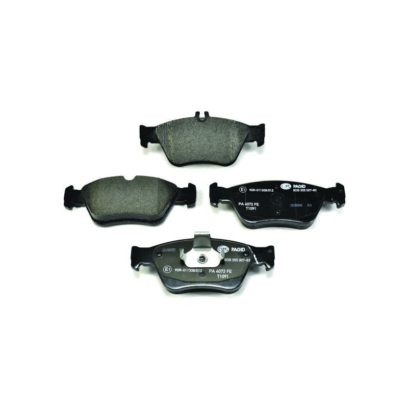 HELLA 8DB 355 007-831 Brzdové platničky Predné pre