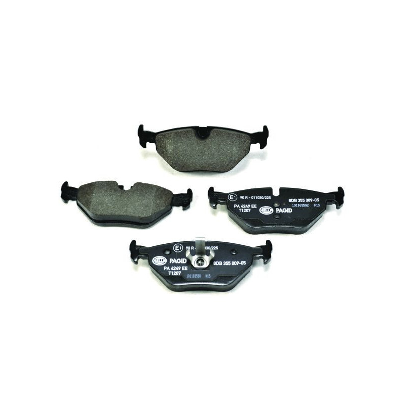 HELLA 8DB 355 009-051 Pastillas de freno Trasero para