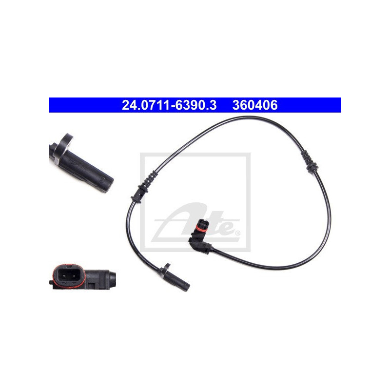 ATE 24.0711-6390.3 Capteur ABS vitesse de roue avant pour Mercedes C