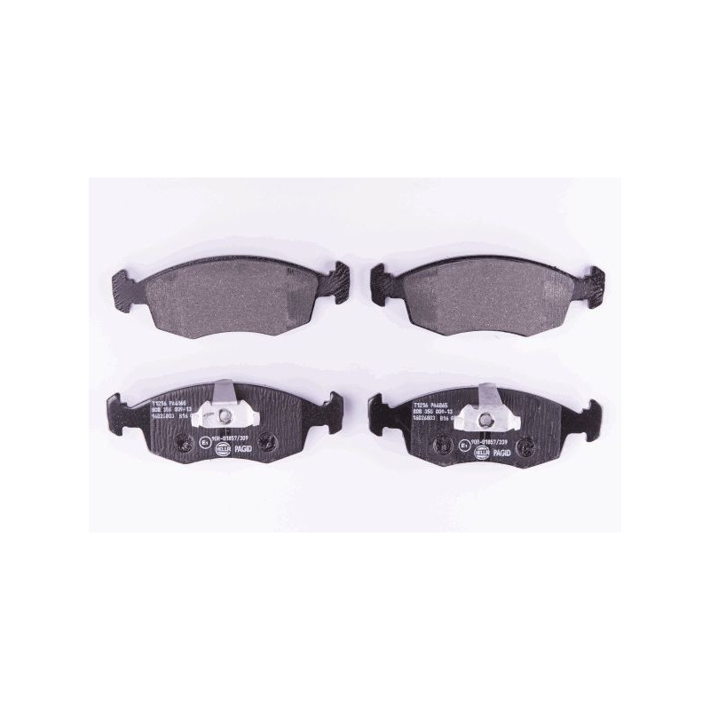 HELLA 8DB 355 009-131 Brzdové platničky Predné pre