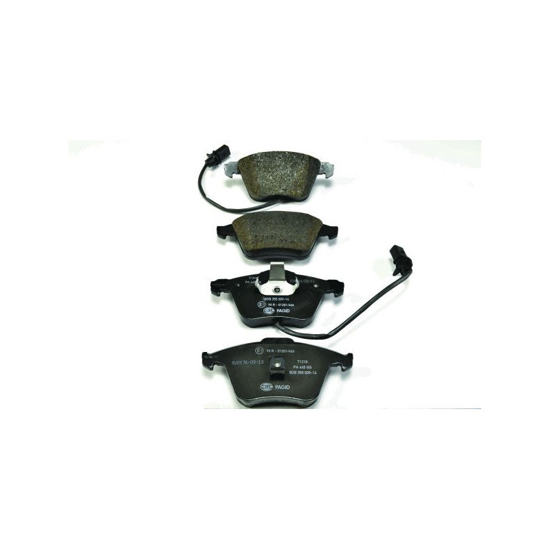 HELLA 8DB 355 009-141 Brzdové platničky Predné pre