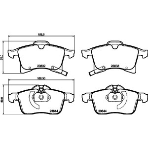HELLA 8DB 355 009-221 Brake Pads Set Front for