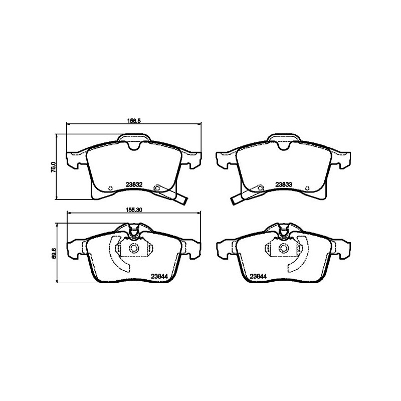 HELLA 8DB 355 009-221 Brake Pads Set Front for