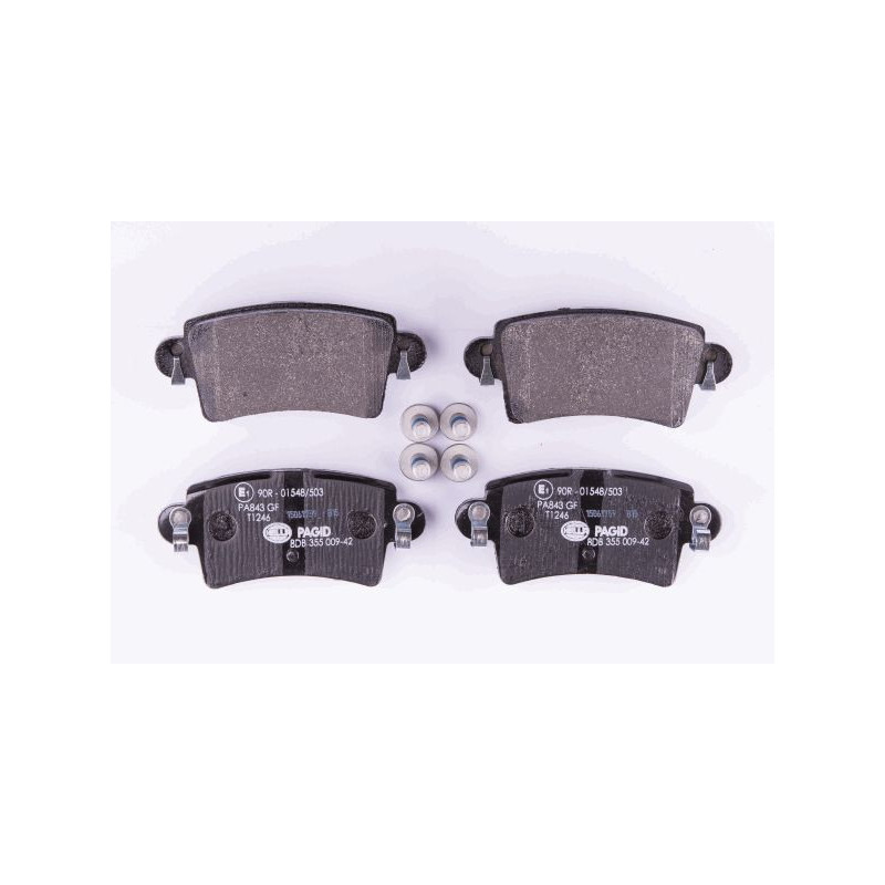HELLA 8DB 355 009-421 Pastillas de freno Trasero para