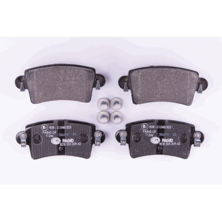 HELLA 8DB 355 009-421 Klocki hamulcowe Tył dla