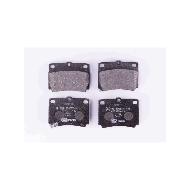 HELLA 8DB 355 009-501 Brzdové platničky Zadné pre
