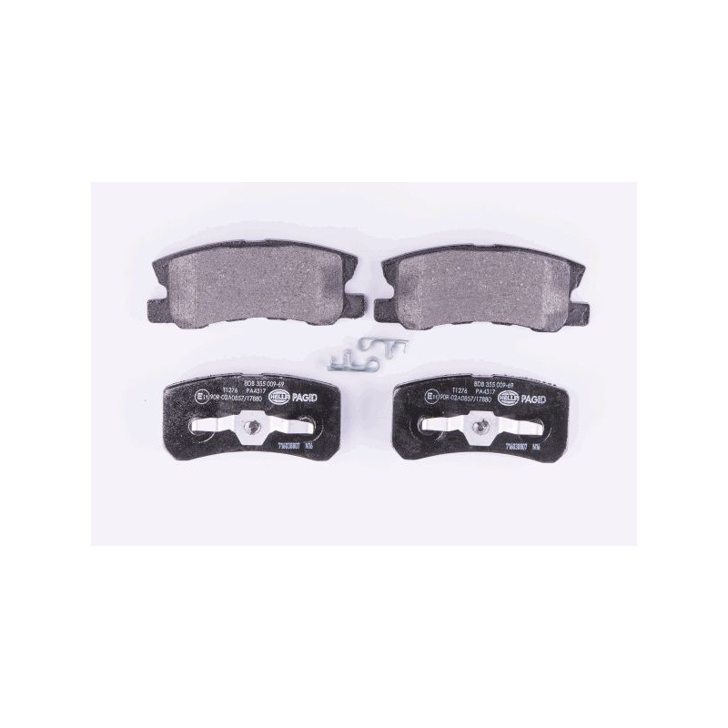 HELLA 8DB 355 009-691 Pastillas de freno Trasero para