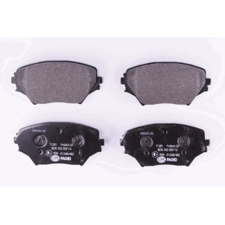 HELLA 8DB 355 009-741 Brzdové platničky Predné pre