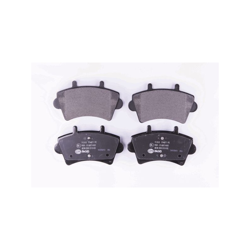 HELLA 8DB 355 010-021 Brzdové platničky Predné pre