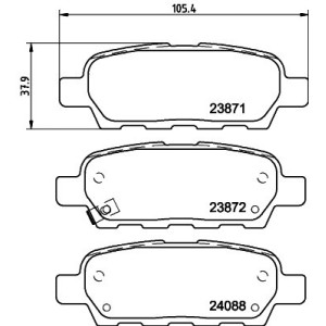 HELLA 8DB 355 010-241 Pastiglie freno Posteriore per